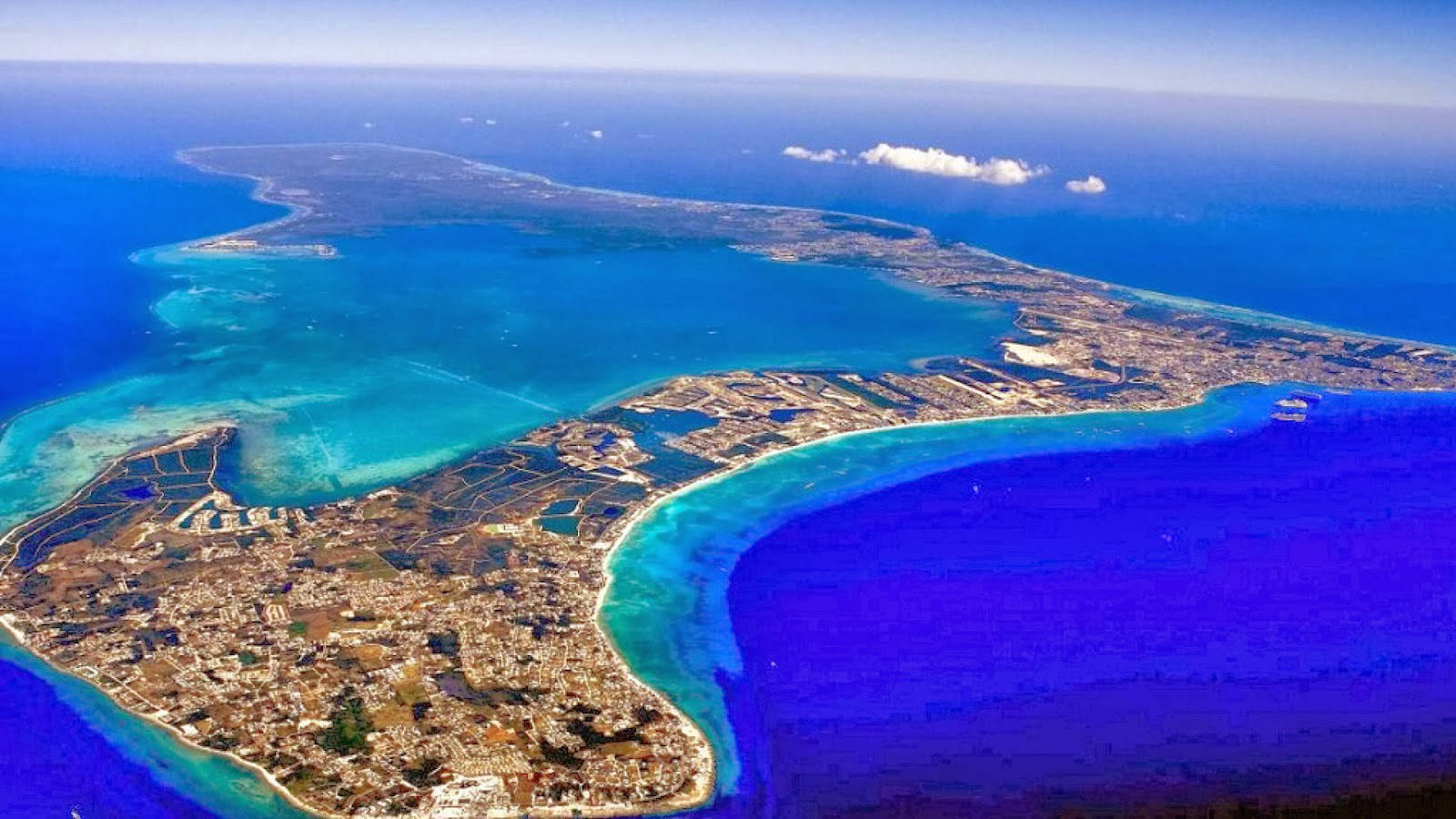 Arial View of The Cayman Islands