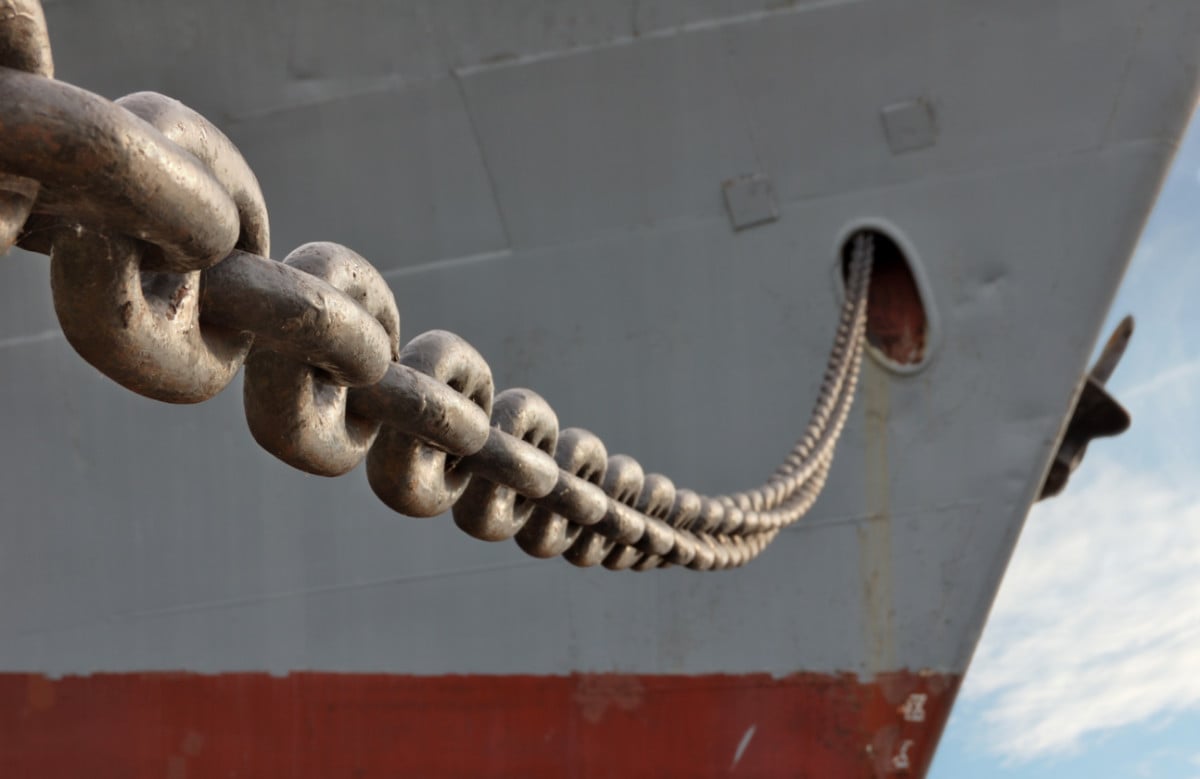 cruise ship anchor length