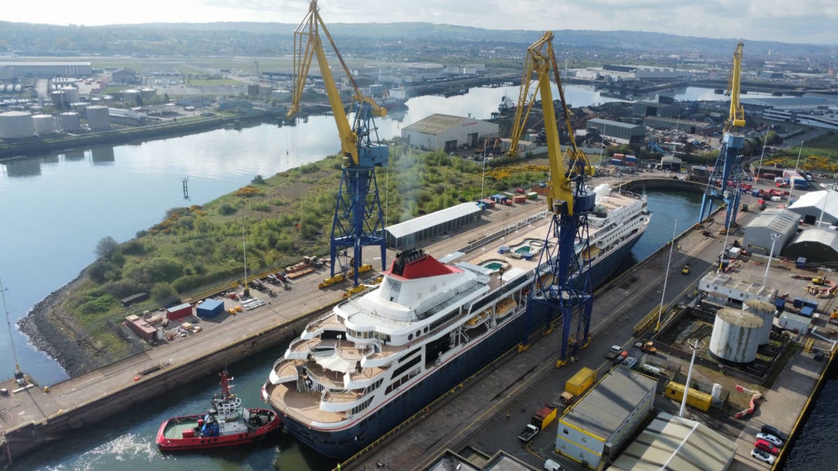 Cruise Ship Begins Dry Dock Transformation Ahead Of 1,301Day Voyage